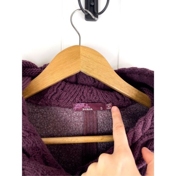 Prana Maud Dress Sweater Hooded in Purple Size S - Picture 3 of 9